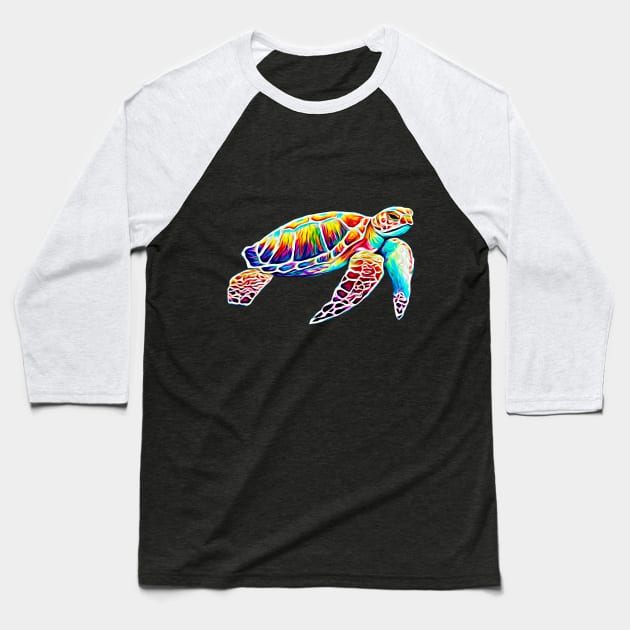 Sea Turtle Baseball T-Shirt by RockettGraph1cs